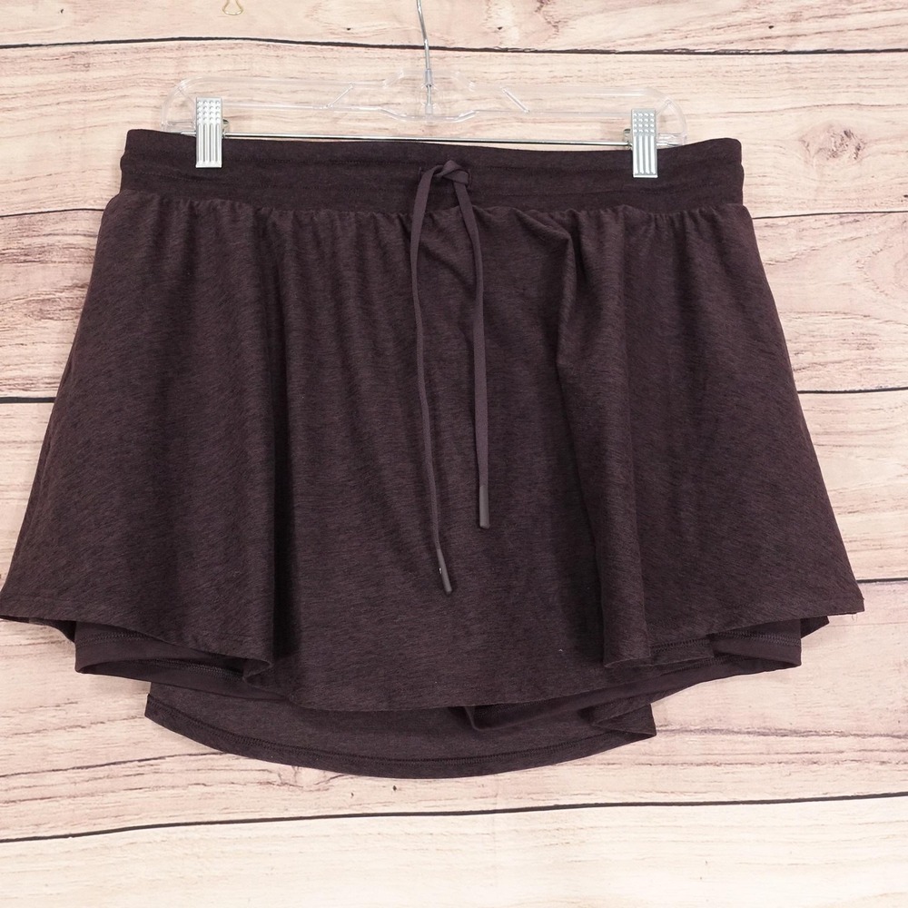 New! Fabletics Skort Skirt Womens XL Purple Athletic Stretch Lined Drawstring